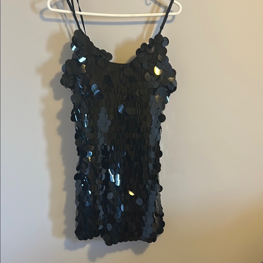 La SENZA Black Sequin Embellished dress